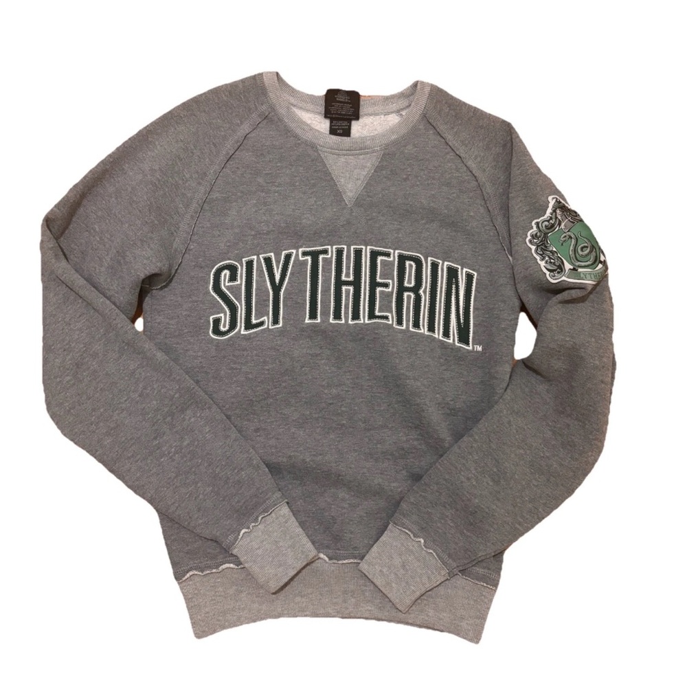 Universal Studios XS Gray Slytherin Harry Potter Crew Neck Pullover Sweatshirt